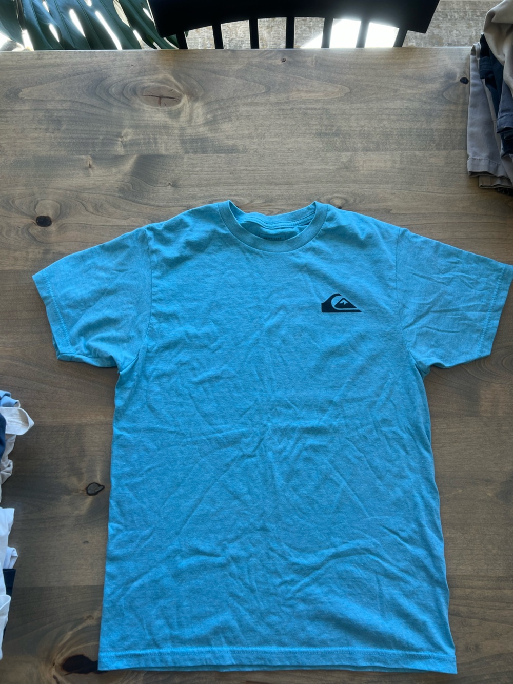 Quiksilver Teal Short-Sleeve Crewneck T-Shirt